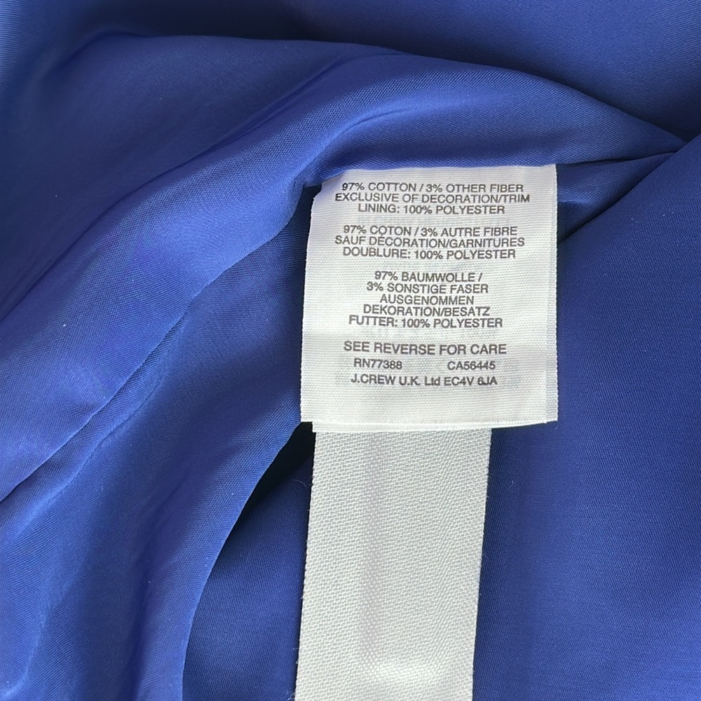 J. CREW Royal Blue Long Sleeve Dress - Picture 15 of 16